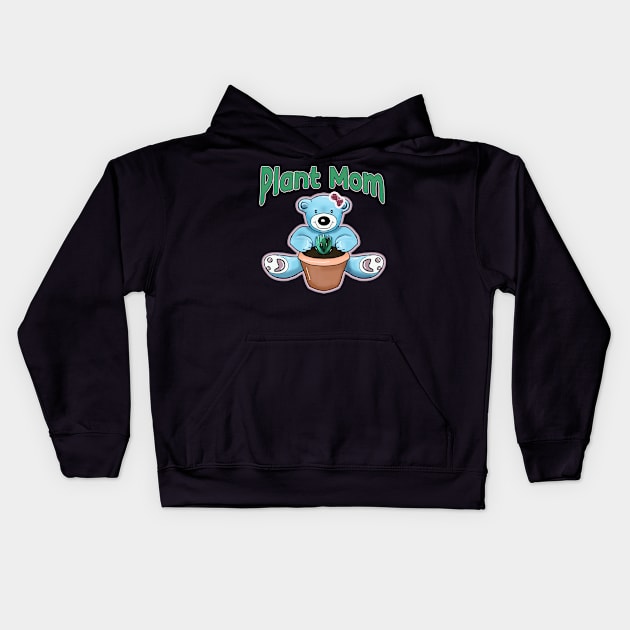 Plant Mom Kids Hoodie by Kyradem